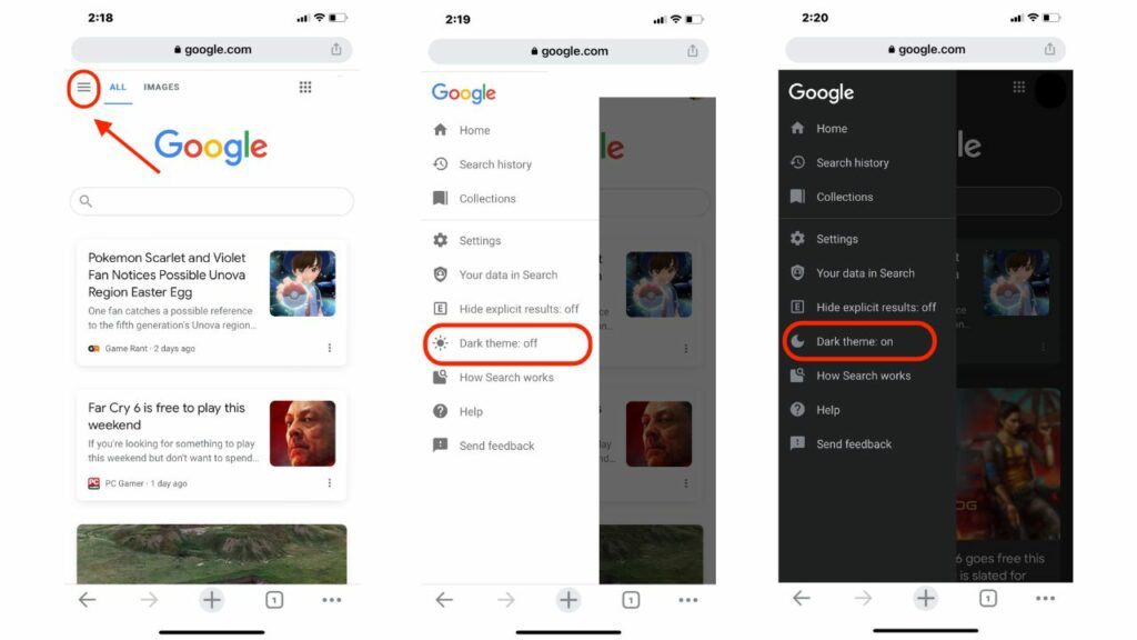 How to Turn Off Dark Mode on Google Search on Mobile